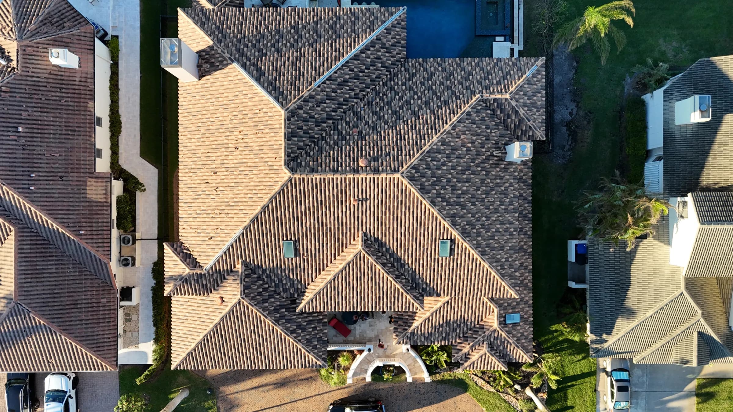Clay tile roof replacement - project photo 1