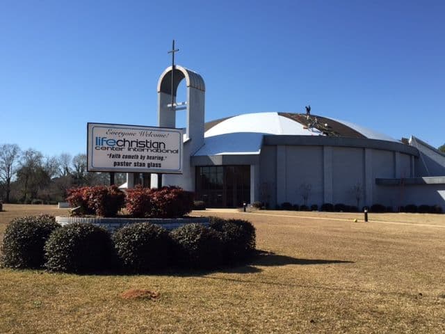 Life Christian Center church building with a domed roof